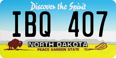 ND license plate IBQ407