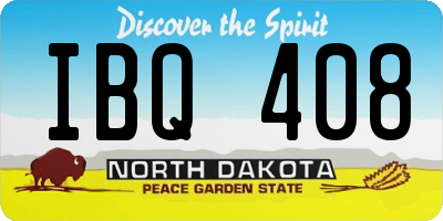ND license plate IBQ408