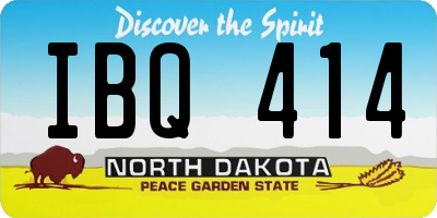 ND license plate IBQ414