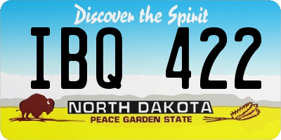 ND license plate IBQ422