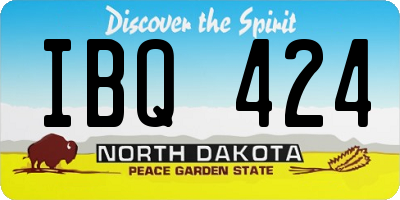 ND license plate IBQ424
