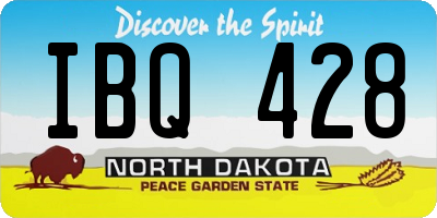 ND license plate IBQ428