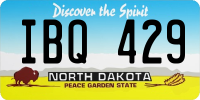 ND license plate IBQ429