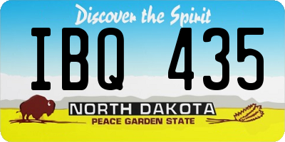ND license plate IBQ435