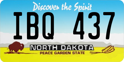 ND license plate IBQ437