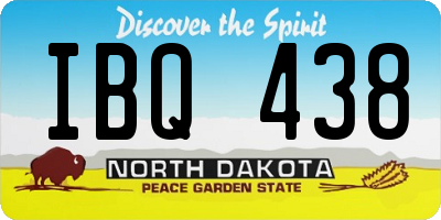 ND license plate IBQ438