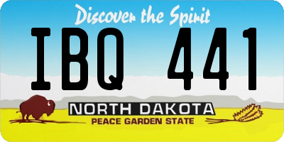 ND license plate IBQ441