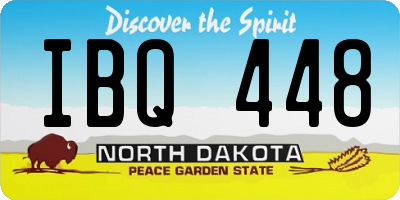 ND license plate IBQ448
