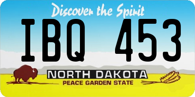 ND license plate IBQ453