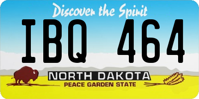 ND license plate IBQ464