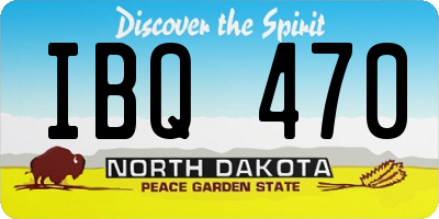 ND license plate IBQ470