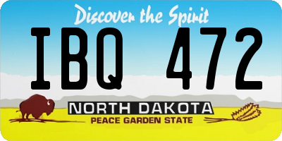 ND license plate IBQ472
