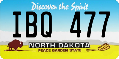 ND license plate IBQ477