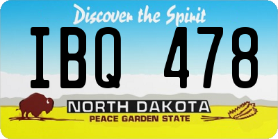 ND license plate IBQ478