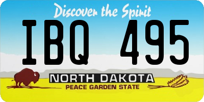 ND license plate IBQ495