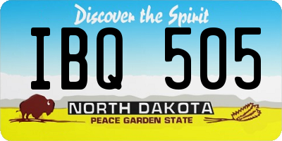 ND license plate IBQ505