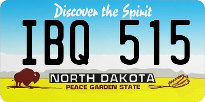 ND license plate IBQ515