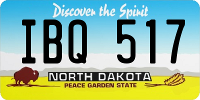 ND license plate IBQ517