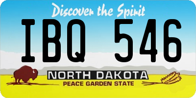 ND license plate IBQ546