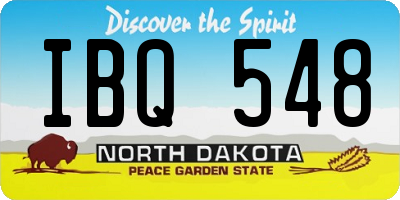 ND license plate IBQ548