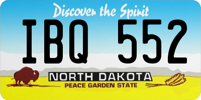 ND license plate IBQ552