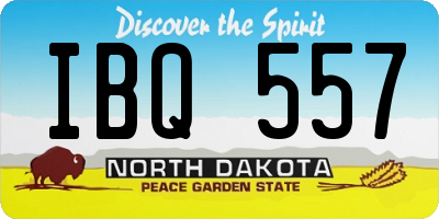 ND license plate IBQ557