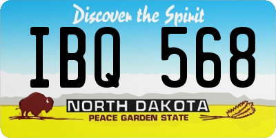ND license plate IBQ568