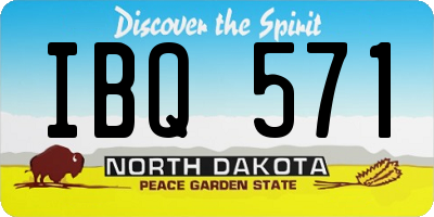 ND license plate IBQ571