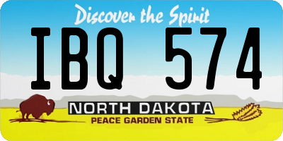 ND license plate IBQ574