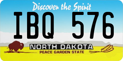 ND license plate IBQ576