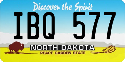 ND license plate IBQ577