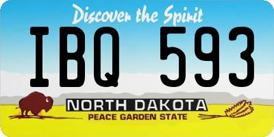 ND license plate IBQ593