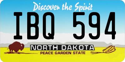 ND license plate IBQ594