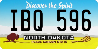 ND license plate IBQ596