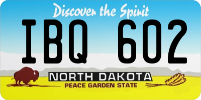 ND license plate IBQ602