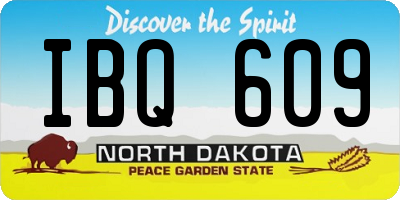 ND license plate IBQ609
