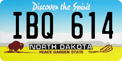 ND license plate IBQ614