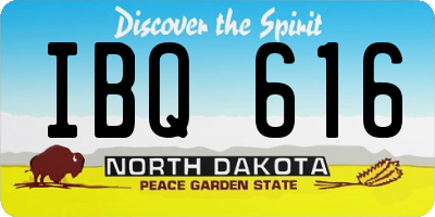 ND license plate IBQ616