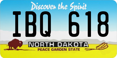 ND license plate IBQ618