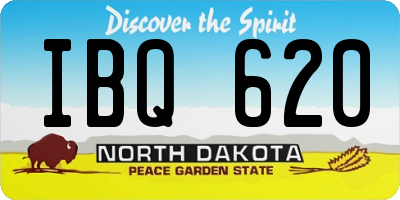 ND license plate IBQ620