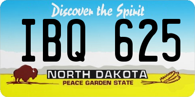 ND license plate IBQ625