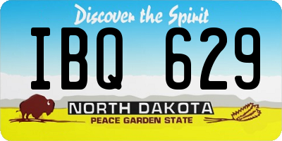ND license plate IBQ629
