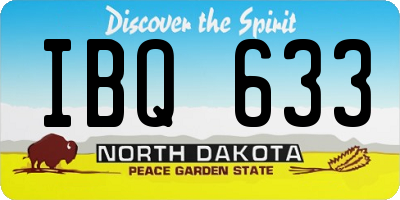 ND license plate IBQ633