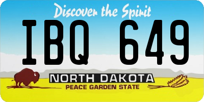 ND license plate IBQ649