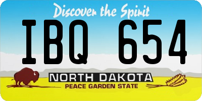 ND license plate IBQ654