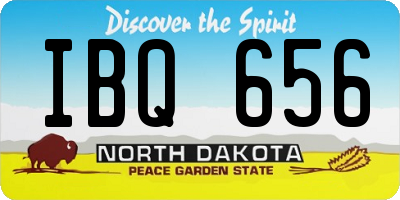 ND license plate IBQ656