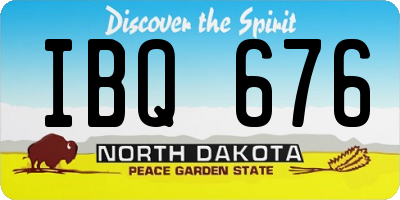 ND license plate IBQ676