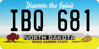 ND license plate IBQ681