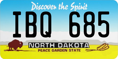 ND license plate IBQ685