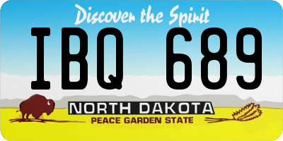 ND license plate IBQ689